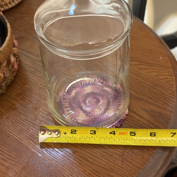 Vintage Etched Glass Apothecary Jar with Lid - Picture 5 of 6